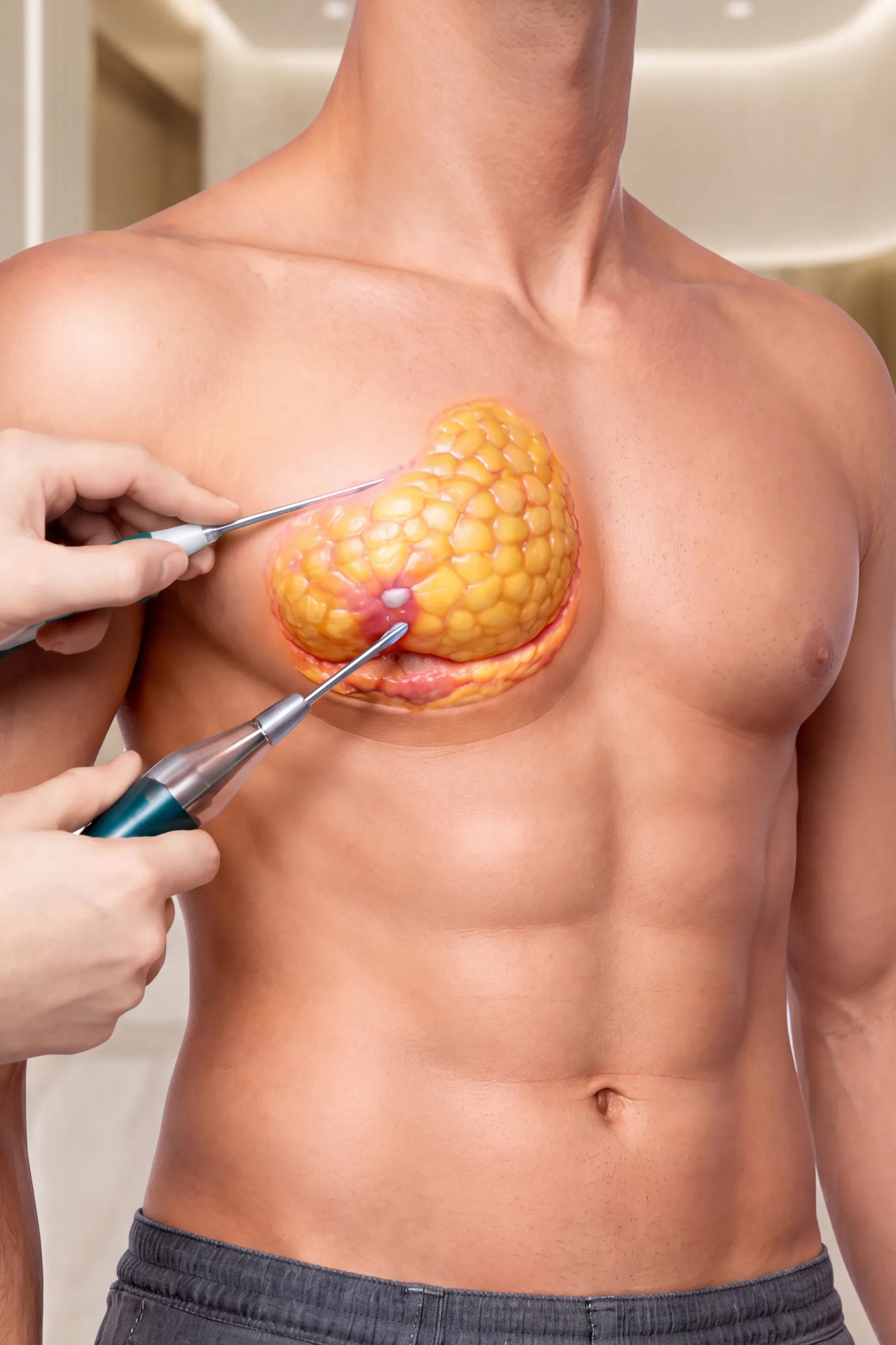 تقييم صدر الرجل في حالات التثدي والتخطيط الجراحي في Elora Polyclinic